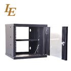 4U 12U Small Cabinet With Glass Doors 10 Inch Wall Mount Rack With Cantilever Shelf Home Network Cabinet