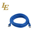 Solid Bare Copper Network Patch Cord LE Cable CAT5E CAT6 PVC Blue Jacket For Server