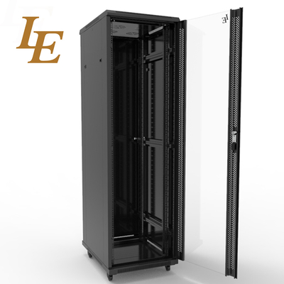 19 Inch 18U-47U Lockable Server Rack Cabinet Cold Rolled Steel Material