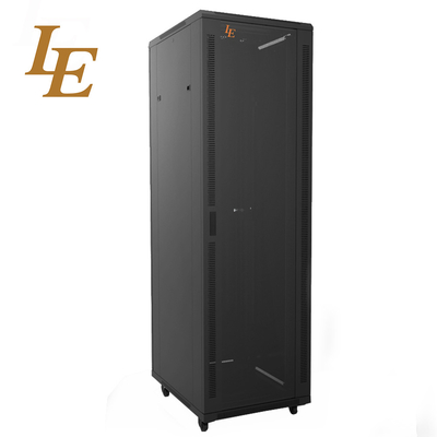 19 Inch SPCC Floor Standing Network Cabinet With Tempered Glass Door