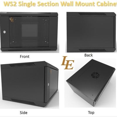6u Wall Mount Cabinet Severe Rack Disassembled Structure Black SPCC