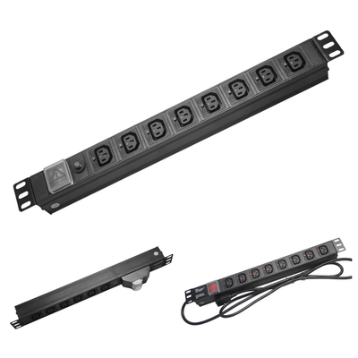 IEC C13 PDU Rack Mount Power Distribution Unit 250VAC 50/60Hz