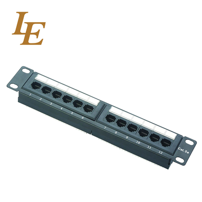 Cat6a Patch Panel 12 Port UTP FTP Computer Keystone Patch Panel