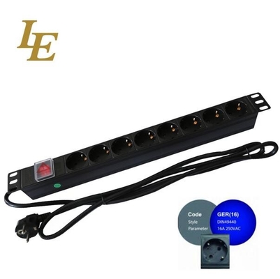 Professional Infrared Testing EU Type Power Strip Distribution PDU For Server Rack Cabinet