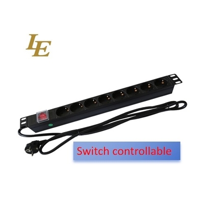 Professional Infrared Testing EU Type Power Strip Distribution PDU For Server Rack Cabinet