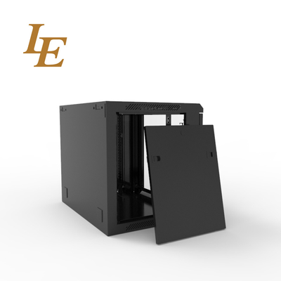 LE 4U 6U SPCC Black Single Section Wall Mounted Server Rack Assembled Packing