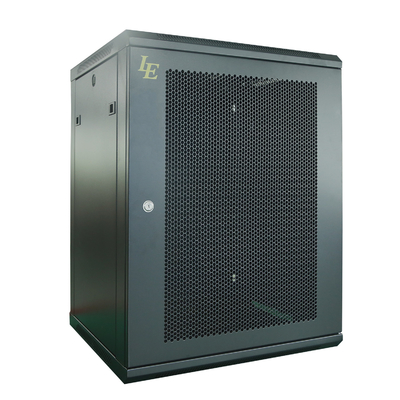 Black SPCC 15U Vented Door Wall Mount Server Rack Cabinet Rack Mount Data Network Enclosure 19-inch IT Network Cabinet