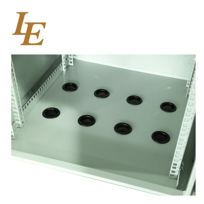 19 Inches White Outdoor Network Cabinet Weatherproof IP65 Dust and Water Resistance Enclosure with 2 Fans
