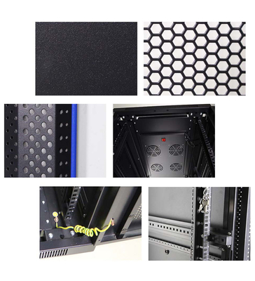 Steel Back Door Server Rack Cabinet 1300kg Loading Weight 18U-47U 600mm/800mm Width 600mm/800mm/900mm/1000mm/1200mm Depth