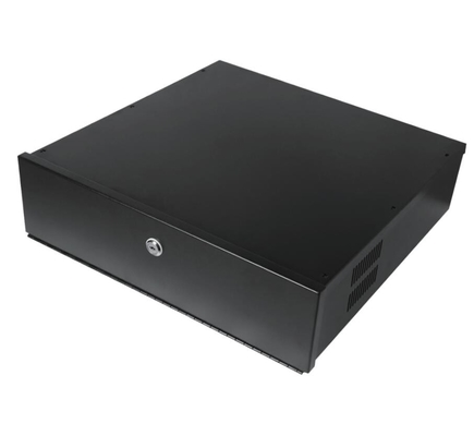 18"x18"x5" Metal DVR Lockbox with Cooling Fan for DVRs and NVRs MDVR Steel Box IP20 RAL7035 Grey RAL9004 RAL9005 Black Metal Enclosure
