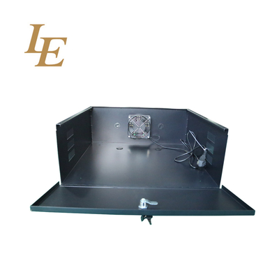18"x18"x5" Metal DVR Lockbox with Cooling Fan for DVRs and NVRs MDVR Steel Box IP20 RAL7035 Grey RAL9004 RAL9005 Black Metal Enclosure