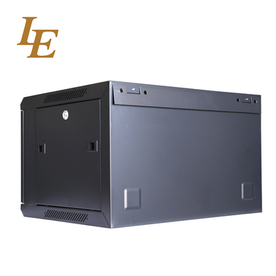 19 Inch 4U 6U 9U 12U 600mm Width RAL7035 Grey RAL9004 Black Single Section IT Network Cabinet Wall Mounted Rack Network Solutions with Decorative Strips