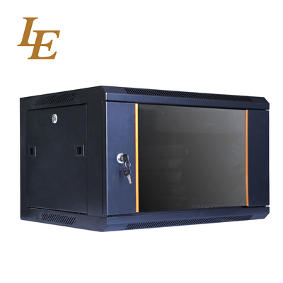 19 Inch 4U 6U 9U 12U 600mm Width RAL7035 Grey RAL9004 Black Single Section IT Network Cabinet Wall Mounted Rack Network Solutions with Decorative Strips