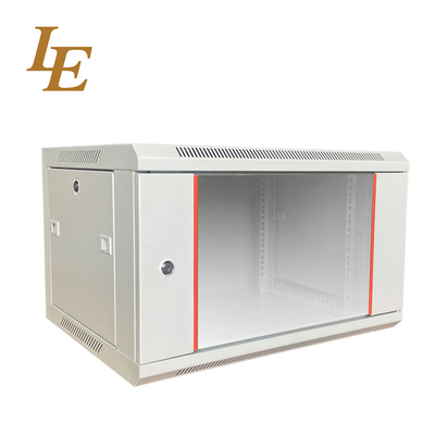 19 Inch 4U 6U 9U 12U 600mm Width RAL7035 Grey RAL9004 Black Single Section IT Network Cabinet Wall Mounted Rack Network Solutions with Decorative Strips