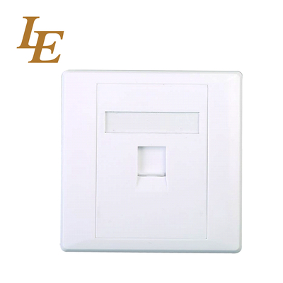 LE 86X86mm or 114x70mm 4 Port RJ45 ABS FacePlate for Telecommunication