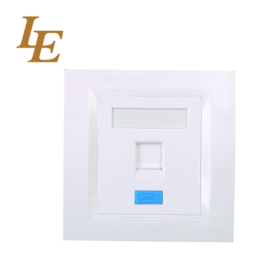 LE 86X86mm or 114x70mm 4 Port RJ45 ABS FacePlate for Telecommunication