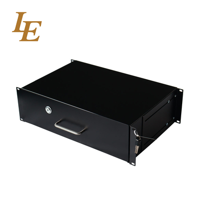 Customized Design 19inch 1U 2U 3U 4U Sliding Cabinet Drawer with Lock for Standard Rack Installing Steel Metal Drawer