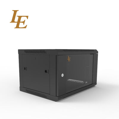 Server Rack Cabinet 4U to 18U Wall Mount Enclosure with Steel Frame and Tempered Glass Door Compatible with 19 Inch Standard Equipment