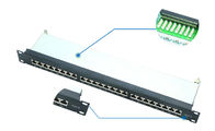 White 24 Port Network Patch Panel High Reliability Superior Performance