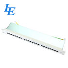 1U FTP 24 Port Network Patch Panel With Compatible Srews / Cable Ties Durable