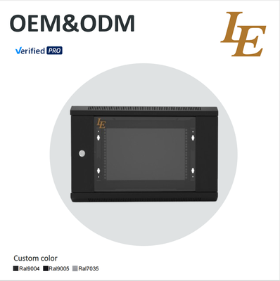 19 Inch 6U Wall Mount Data Center Cabinet with Welded Frame Removable Side Panels