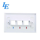 3 Port Network Faceplate Socket 86*86mm / 114*70mm ABS Material CE Approved