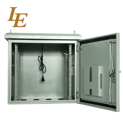 IP65 Galvanized Steel Enclosure Outdoor Server Rack Cabinet With Sun Cover Dustproof
