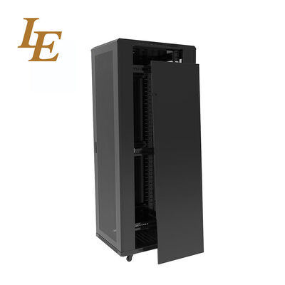LE 42U 19 Inch Server Rack Cabinet Network Data Center Rack SPCC Cold Rolled Steel Tempered Glass Door IEC297-2 IP20