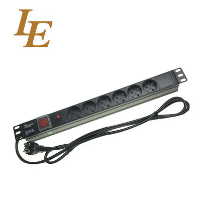 Aluminum Material Power Distribution Unit Power Strip 19 Inch 8 way PDU