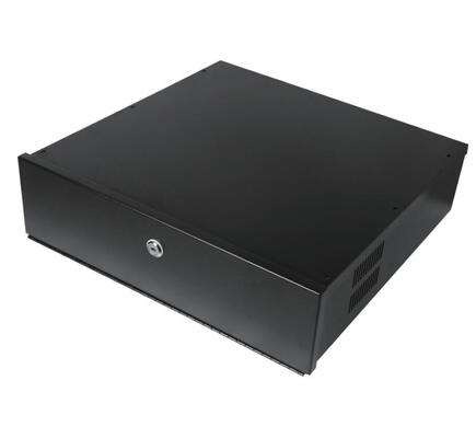 Heavy Duty Steel DVR NVR Lock Box Wall Mount Security Enclosure for CCTV | Surveillance Systems, Ventilated Design with Built-in Cable18" X 18" X 5" DVR/PC Security Lock Box Assembling Bracket