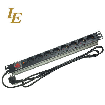Aluminum Material Power Distribution Unit Power Strip 19 Inch 4 way PDU