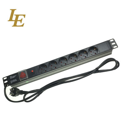 Aluminum Material Power Distribution Unit Power Strip 19 Inch 4 way PDU