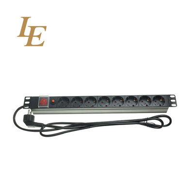 France 220V Power Distribution Unit 8-Way Output Aluminium Alloy PDU Option Length