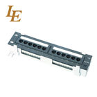 1U UTP 12 Port Wall Mount CAT5E Patch Panel SPCC Cold Rolled Steel Material