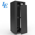 Black 42u Server Rack Cabinet Lockable Server Cabinet Cold Rolled Steel Material