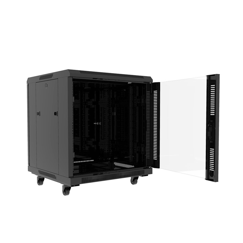 Classic Model 12U Server Rack With Glass Door Cabinet