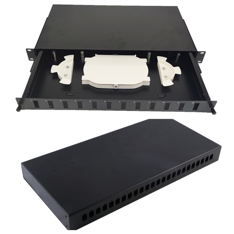 24 Port SC / FC / ST / LC Fiber Optic Patch Panel