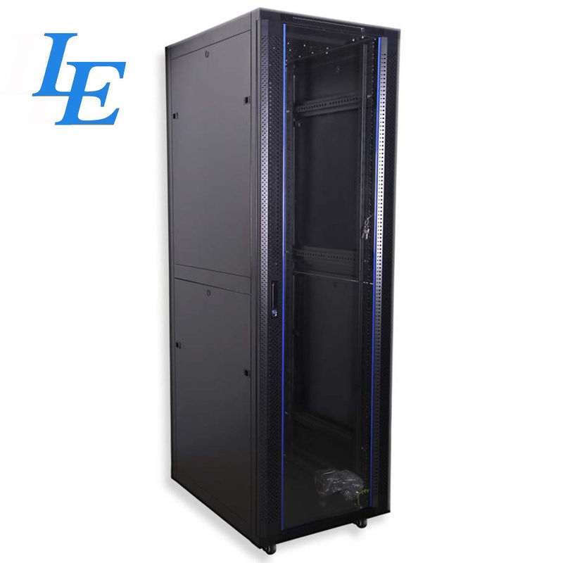 SPCC 19" Rack Enclosure Server Cabinet , Floor Mount Network Rack Customized Size