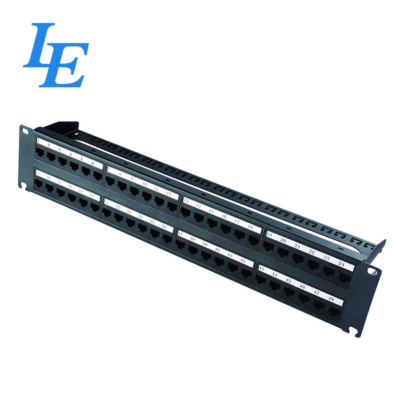 2U 48 Ports Network Patch Panel UTP Type 2U Height Maximum Connections >200 Times