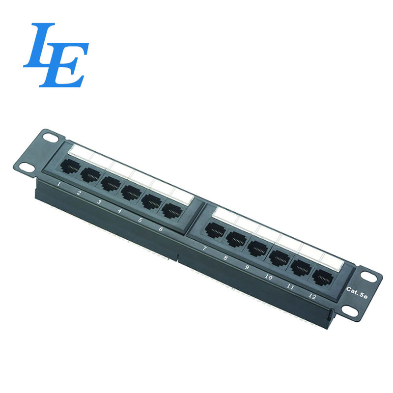 1U 12Port Network Patch Panel Used For Eethernet Network Easy To Assemble