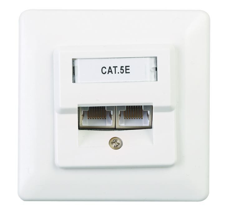 Ftp Network Faceplate Socket White / Lvory Higher Efficiency For Telecommunication