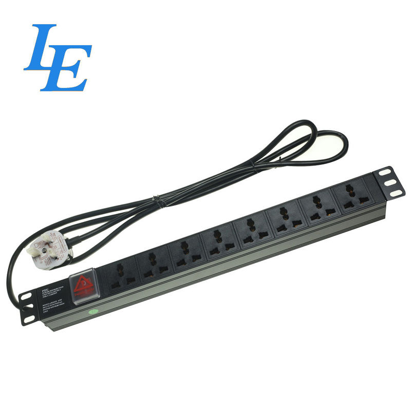 1U Rack Mount 6 Ways Managed Rack Pdu With 1P Circuit Breaker And Surge Protection