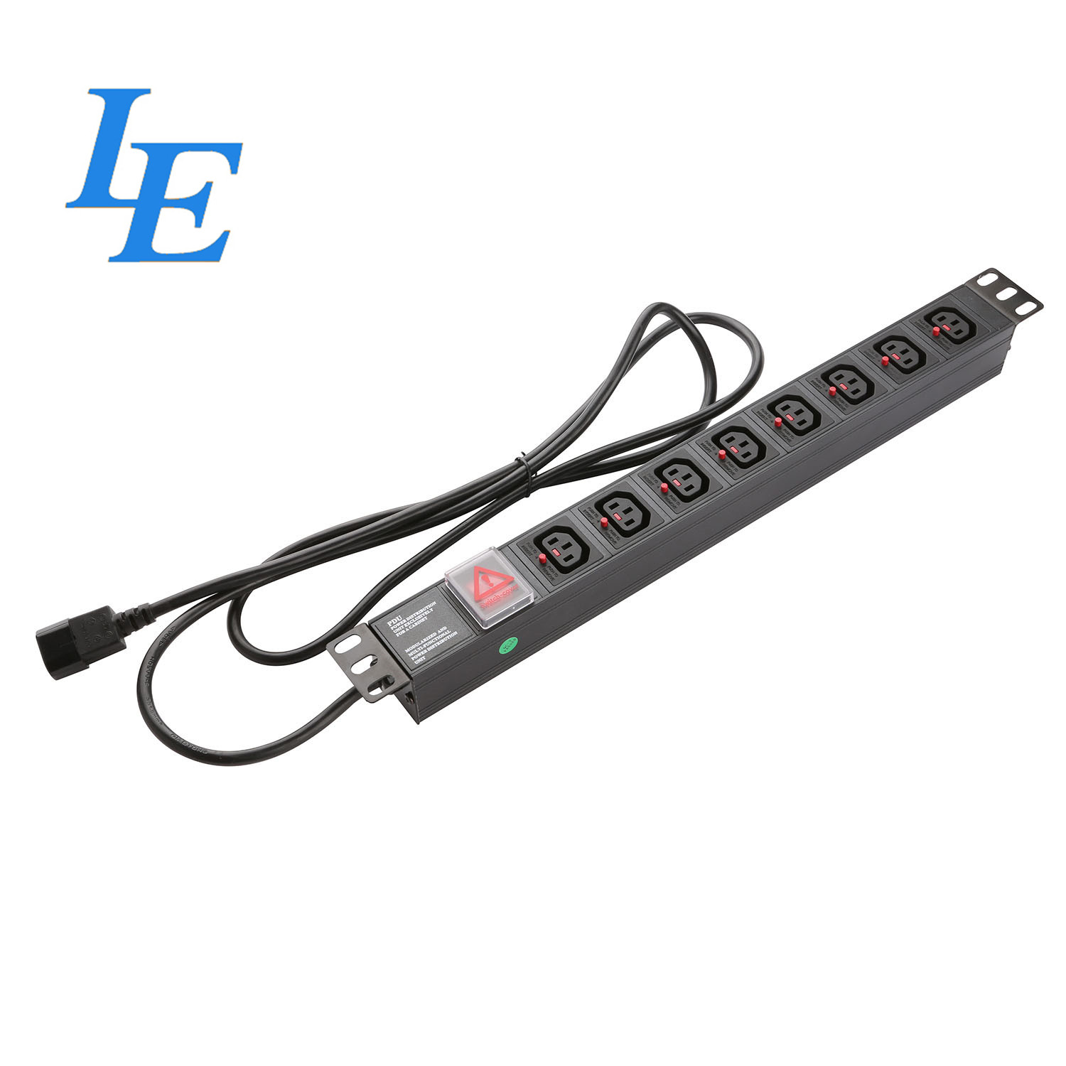 IEC C13 PDU 8 Ports PDU With Overload Protect And Onoff Switch