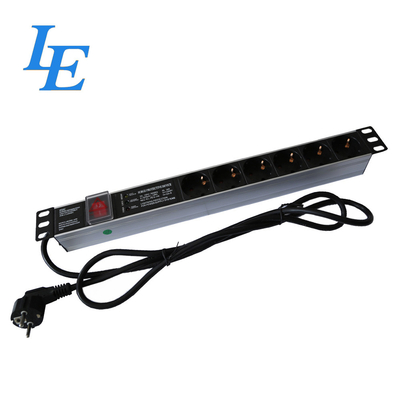 Germany Type 10 Inch 19 Inch Server Rack Pdu Overload Surge Protection Black