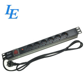 Germany Type 10 Inch 19 Inch Server Rack Pdu Overload Surge Protection Black