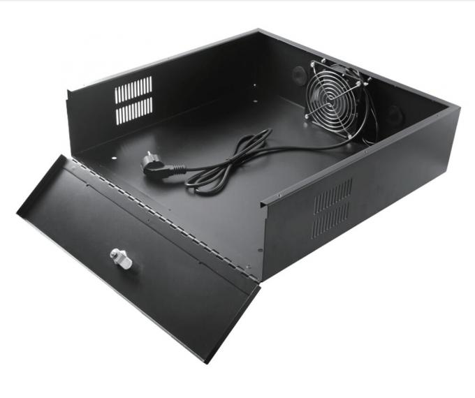 18" X 18" X 5" DVR/PC Security Lock Box Assembling Bracket, Exhaust Fan, Great Electonics Lock Box For Stores, Gyms, Classrooms, And Any Public Place, Metal Steel Box For DVRs And NVRs MDVR Steel Box  3