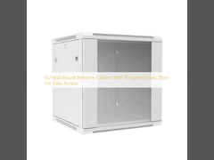 6U Wall Mount Network Cabinet With Tempered Glass Door For Easy Access